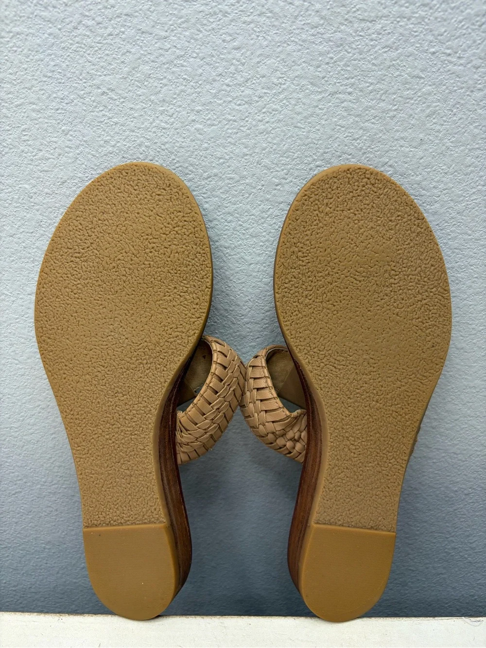 Jack Rogers Brown Leather Thong Sandals Size 8